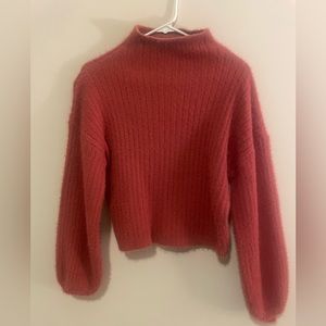 Burnt orange fuzzy sweater